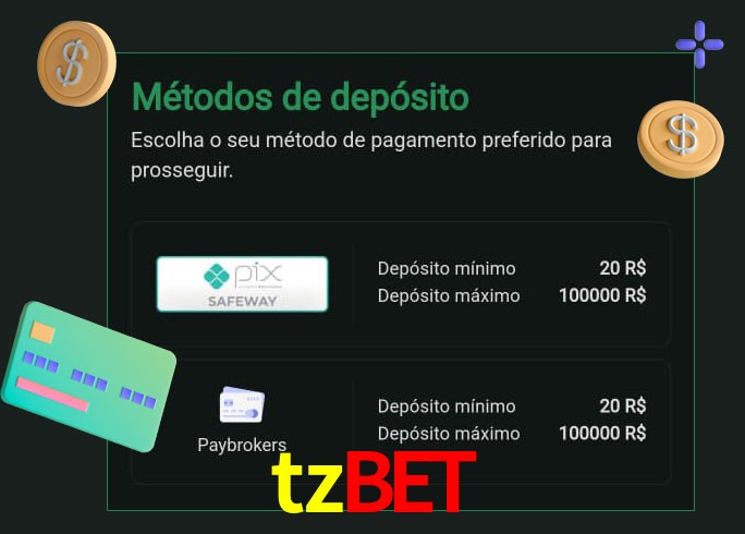 O cassino tzbet oferece uma grande variedade de métodos de pagamento